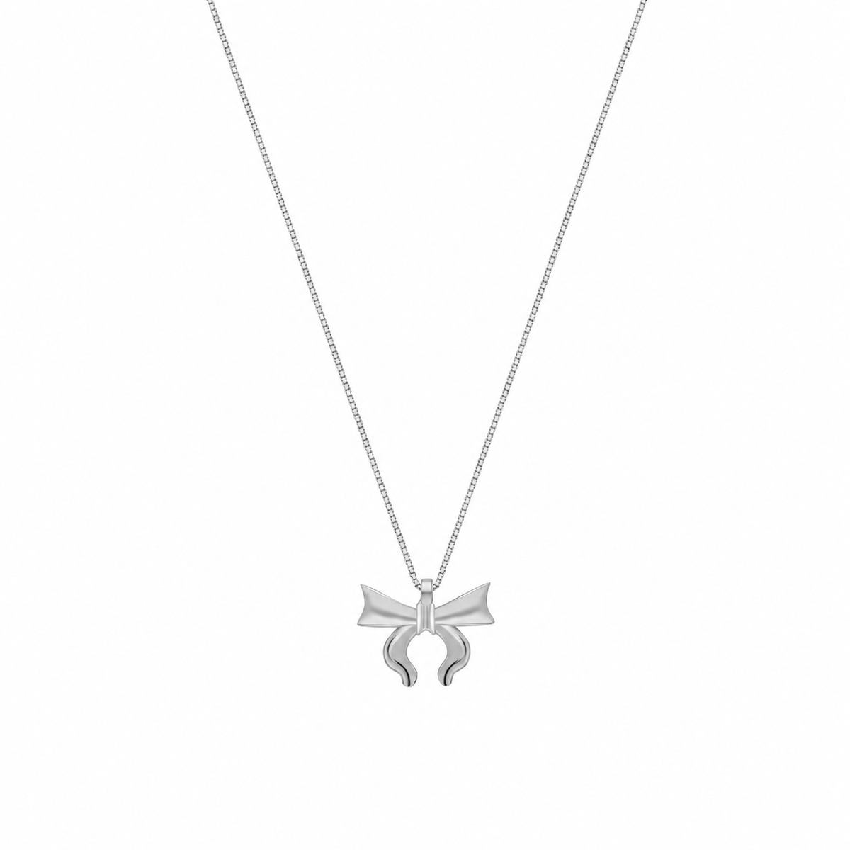 Fiyonk Kolye | 925 Ayar Gümüş – Jeweliay Jewelry – 2 – Silver beyaz fon #RENK_silver