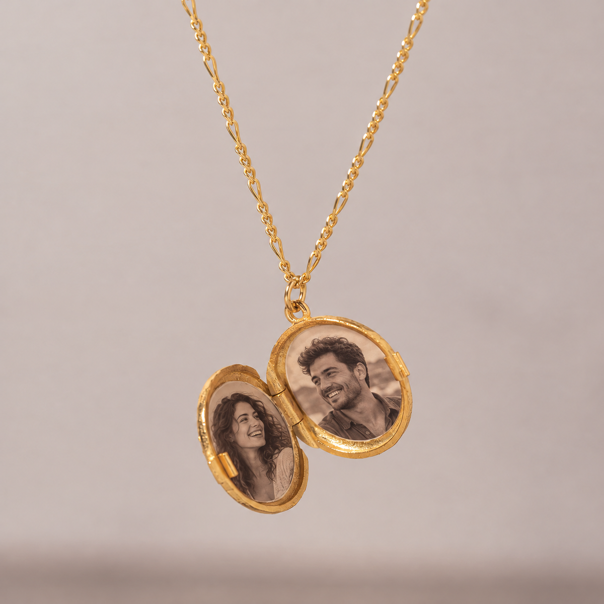 Kişiye Özel Antik Kuş Desenli Fotoğraflı Kapaklı Kolye | 925 Ayar Gümüş – Jeweliay Jewelry – 4