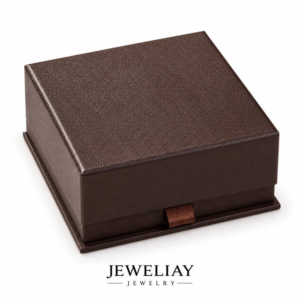 Kahverengi Deri Görünümlü Takı Kutusu – Jeweliay Jewelry – 2