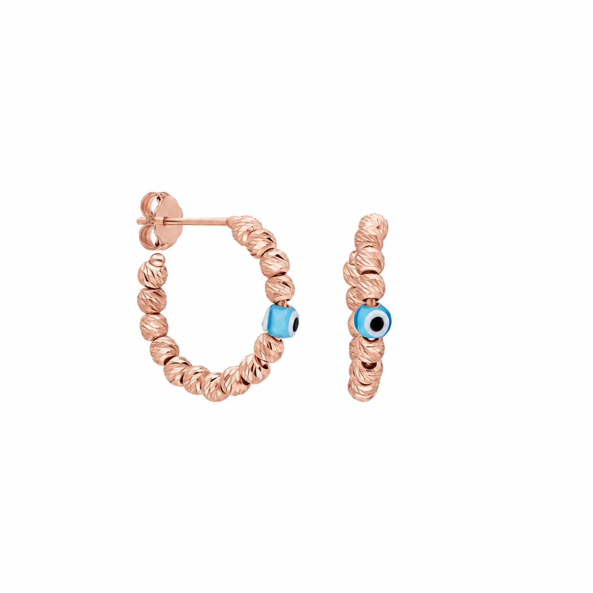 Kalemli Dorica Nazar Küpe | 925 Ayar Gümüş – Jeweliay Jewelry – 3 – Rose beyaz fon #RENK_rose