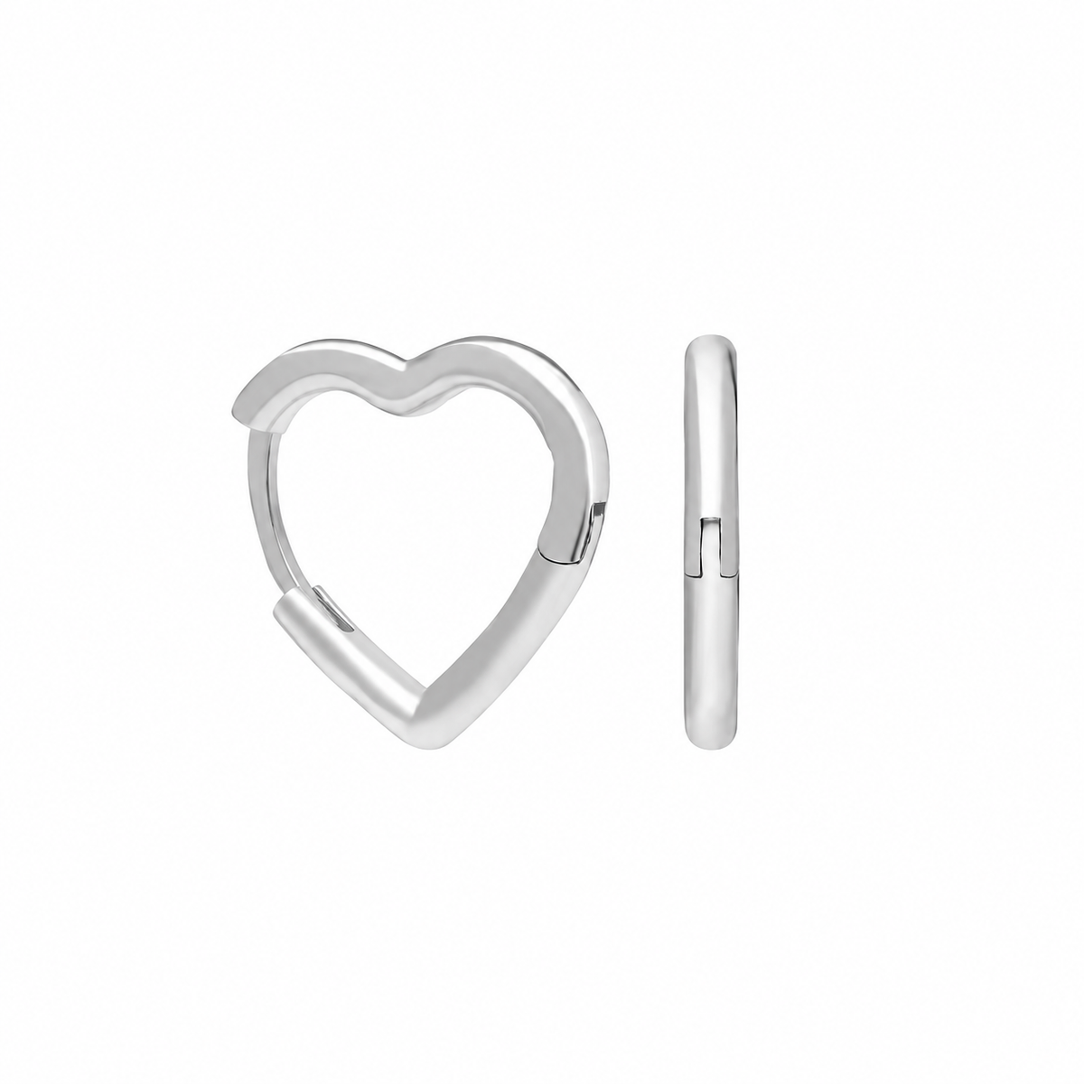 Kalp Mengeç Küpe | 925 Ayar Gümüş – Jeweliay Jewelry – 2 – Silver beyaz fon #RENK_silver
