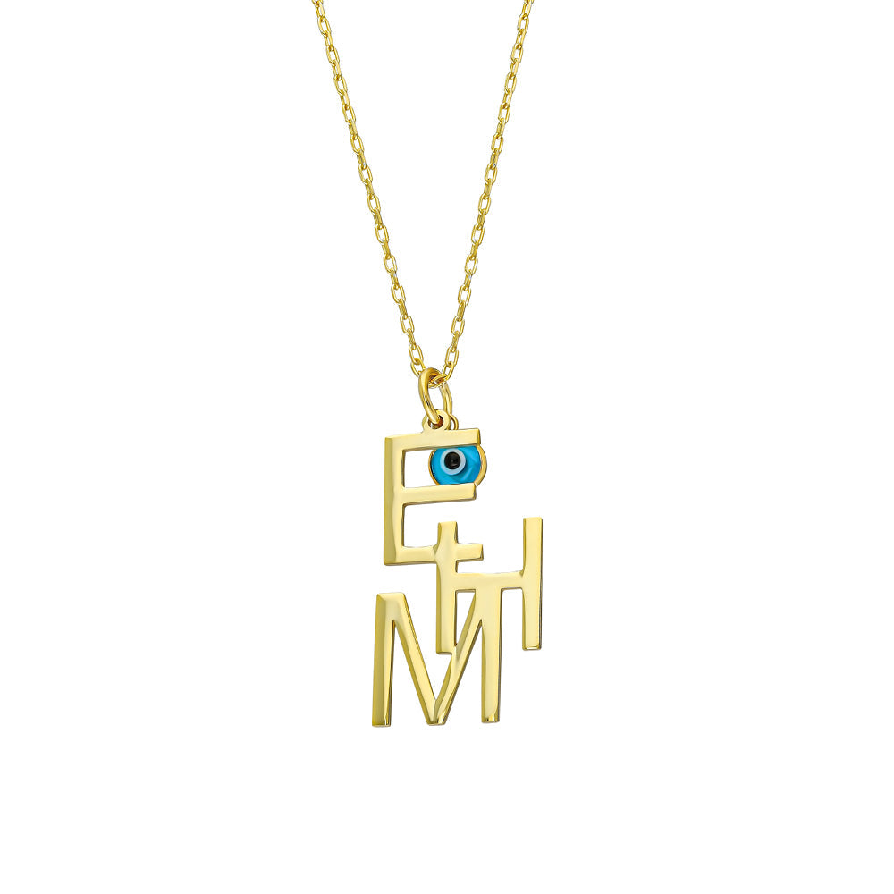 3 HARFLİ TRİO KOLYE | 925 GÜMÜŞ