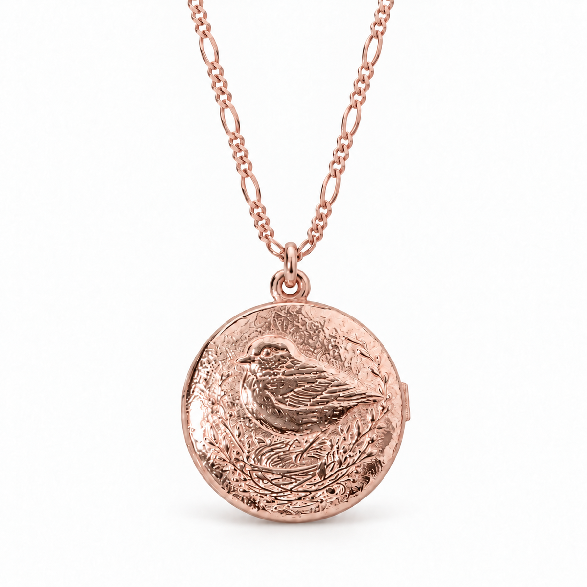 Kişiye Özel Antik Kuş Desenli Fotoğraflı Kapaklı Kolye | 925 Ayar Gümüş – Jeweliay Jewelry – 7 – Rose beyaz fon #RENK_rose
