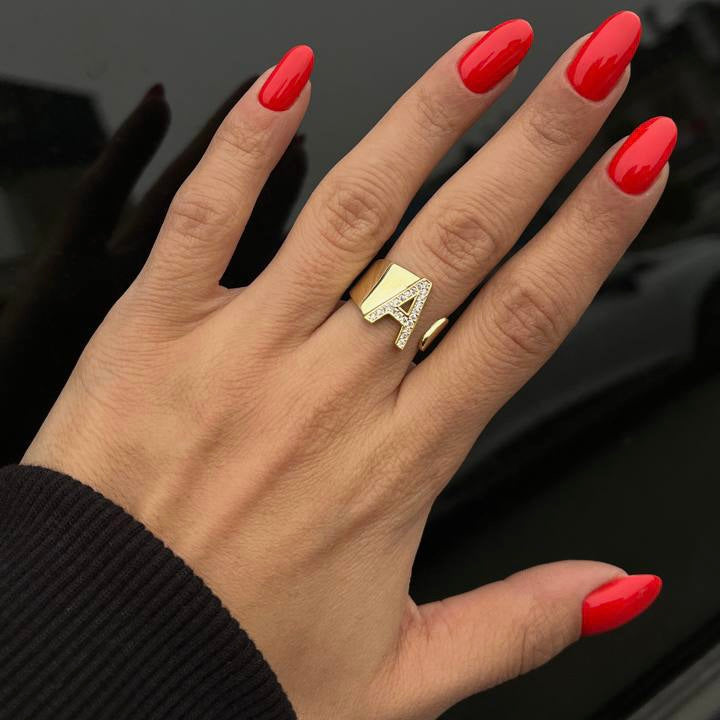 Kişiye Özel Babs Harf Yüzük | 925 Ayar Gümüş – Jeweliay Jewelry – 5