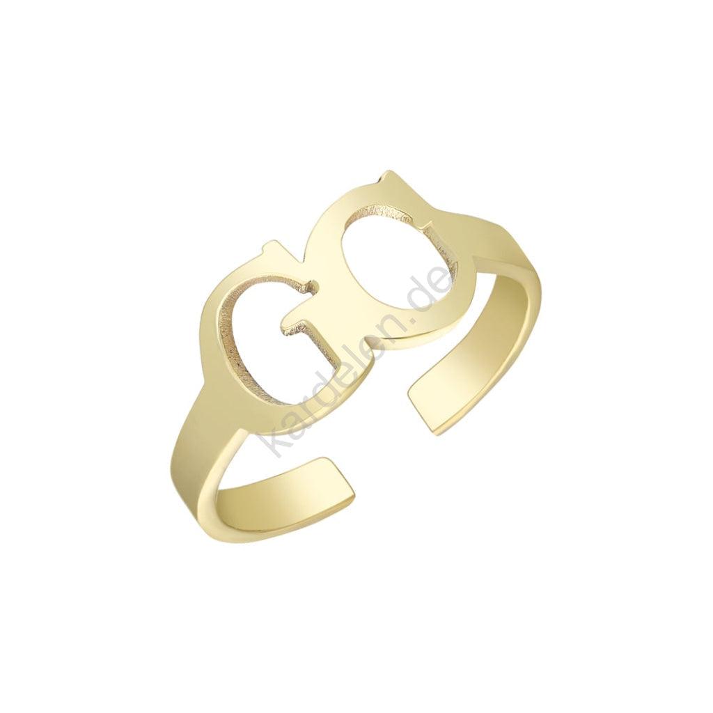 Kişiye Özel Çift Harf Yüzük | 925 Ayar Gümüş – Jeweliay Jewelry – 1 – Gold beyaz fon #RENK_gold