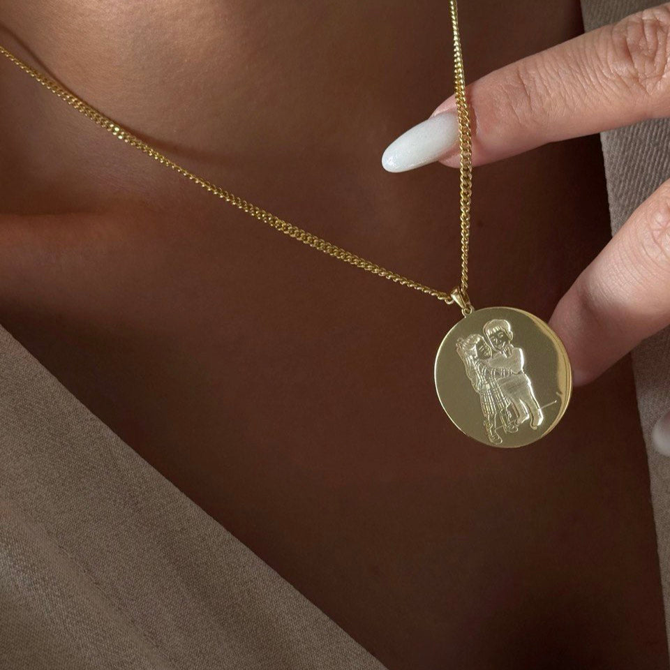 Kişiye Özel Fotoğraf Çizim Gurmet Zincir Kolye | 925 Ayar Gümüş – Jeweliay Jewelry – 15