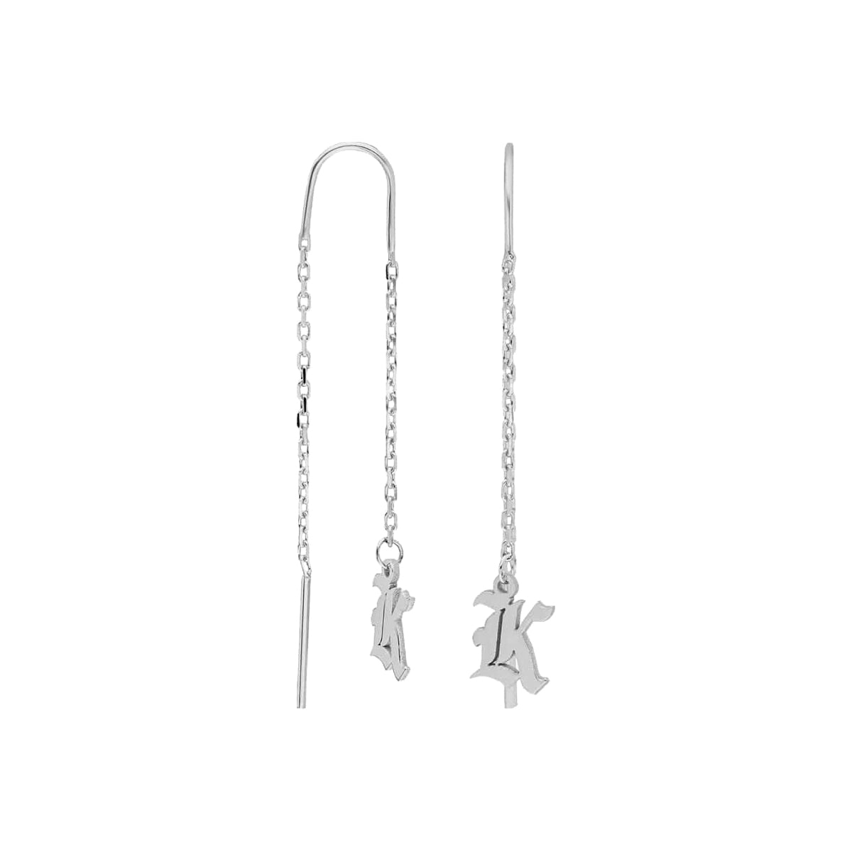 Kişiye Özel Gotik Harf Sallantılı Küpe | 925 Ayar Gümüş – Jeweliay Jewelry – 2 – Silver beyaz fon #RENK_silver