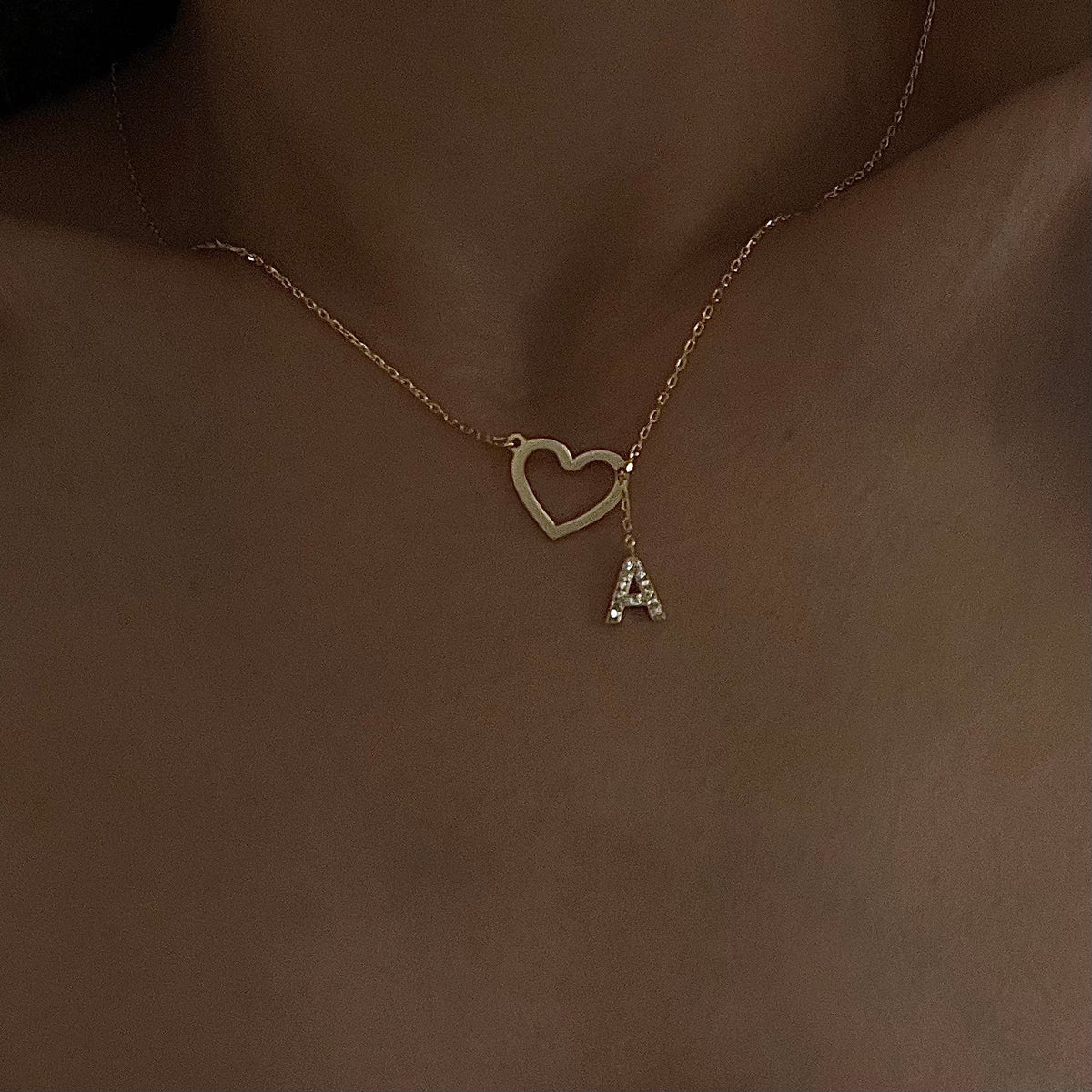 Kişiye Özel Harf Sallantılı Kalp Y Tasarım Kolye | 925 Ayar Gümüş – Jeweliay Jewelry – 10