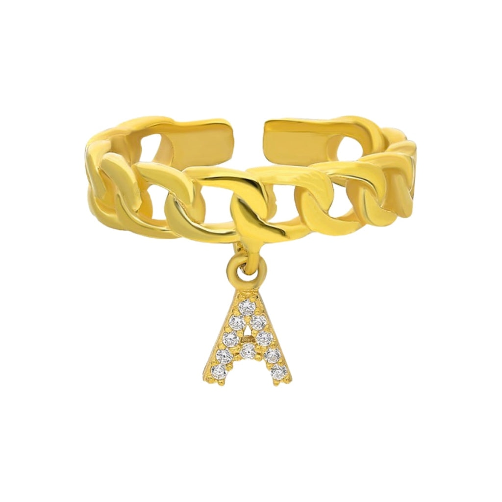 Kişiye Özel Harfli Zirkon Taşlı Gurmet Yüzük | 925 Ayar Gümüş – Jeweliay Jewelry – 1 – Gold beyaz fon #RENK_gold