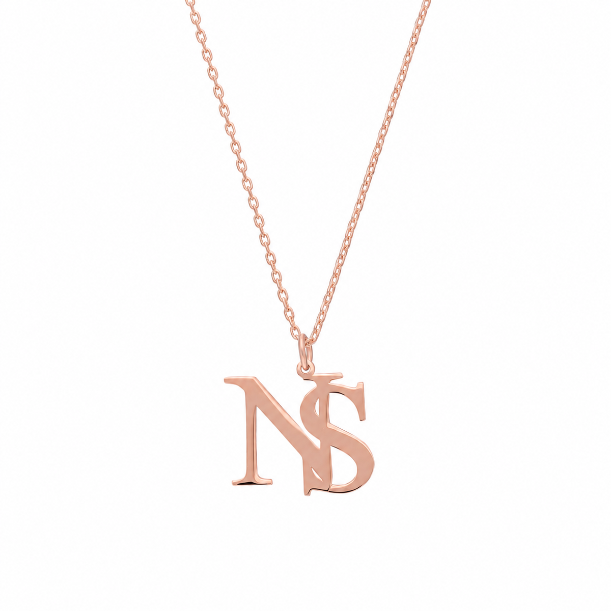 Kişiye Özel İç İçe İki Harfli Kolye | 925 Ayar Gümüş – Jeweliay Jewelry – 6 – Rose beyaz fon #RENK_rose