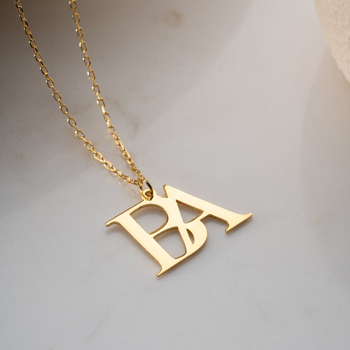 Kişiye Özel İç İçe İki Harfli Kolye | 925 Ayar Gümüş – Jeweliay Jewelry – 13