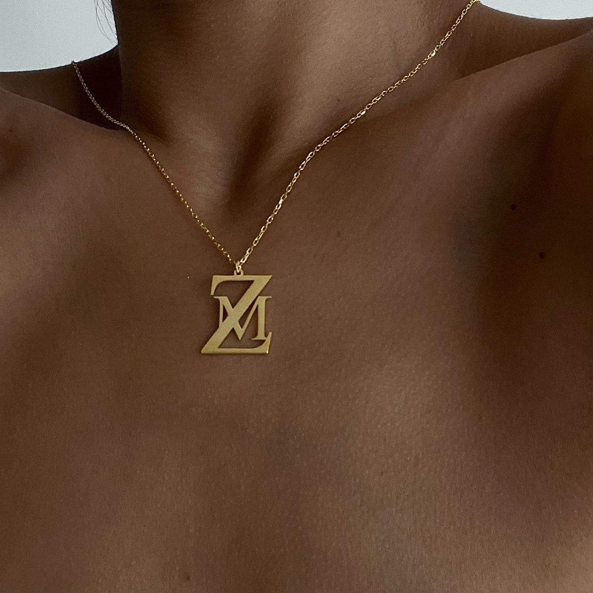 Kişiye Özel İç İçe İki Harfli Kolye | 925 Ayar Gümüş – Jeweliay Jewelry – 18