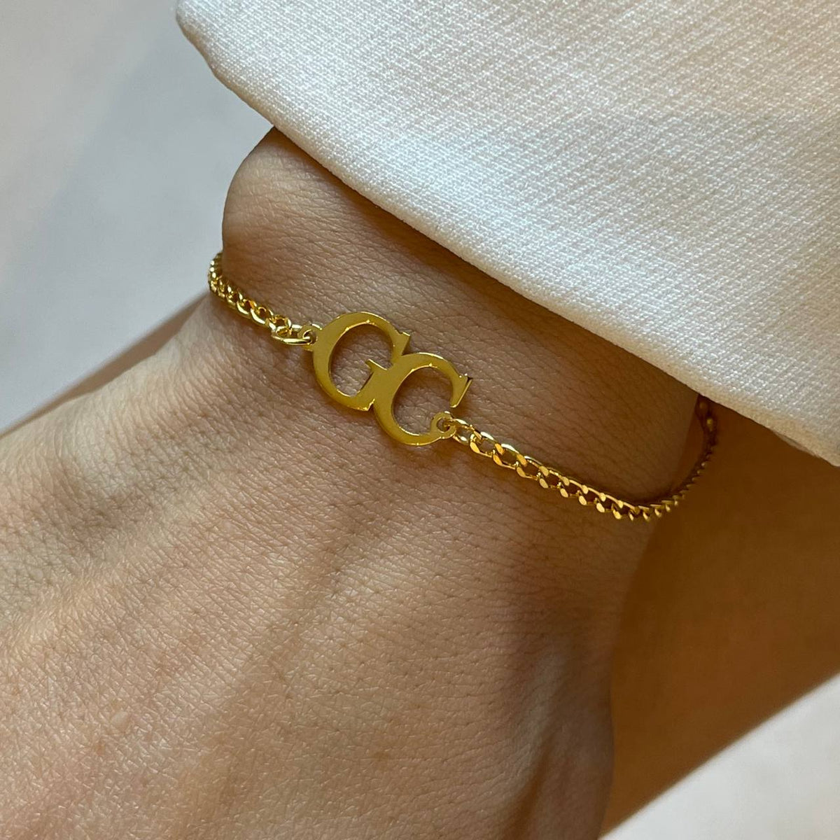 Kişiye Özel İki Harfli Gurmet Zincir Bileklik | 925 Ayar Gümüş – Jeweliay Jewelry – 4