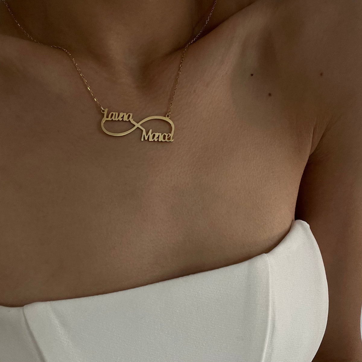 Kişiye Özel İki İsimli Sonsuzluk Sembollü Kolye | 925 Ayar Gümüş – Jeweliay Jewelry – 10