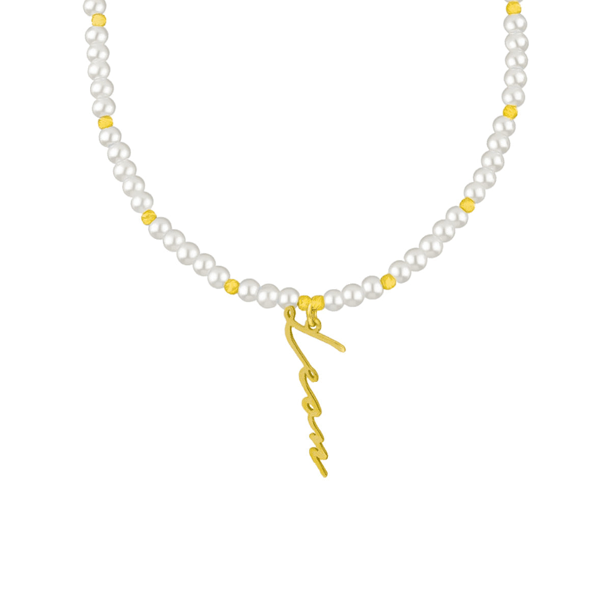 Kişiye Özel İncili İmza İsim Kolye | 925 Ayar Gümüş – Jeweliay Jewelry – 1 – Gold beyaz fon #RENK_gold