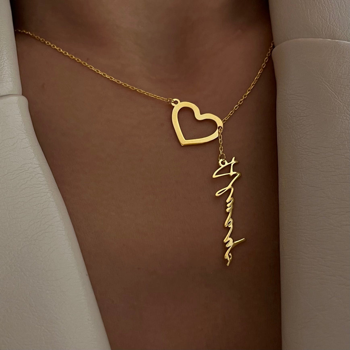 Kişiye Özel İsim Sallantılı Kalp Kolye | 925 Ayar Gümüş – Jeweliay Jewelry – 5