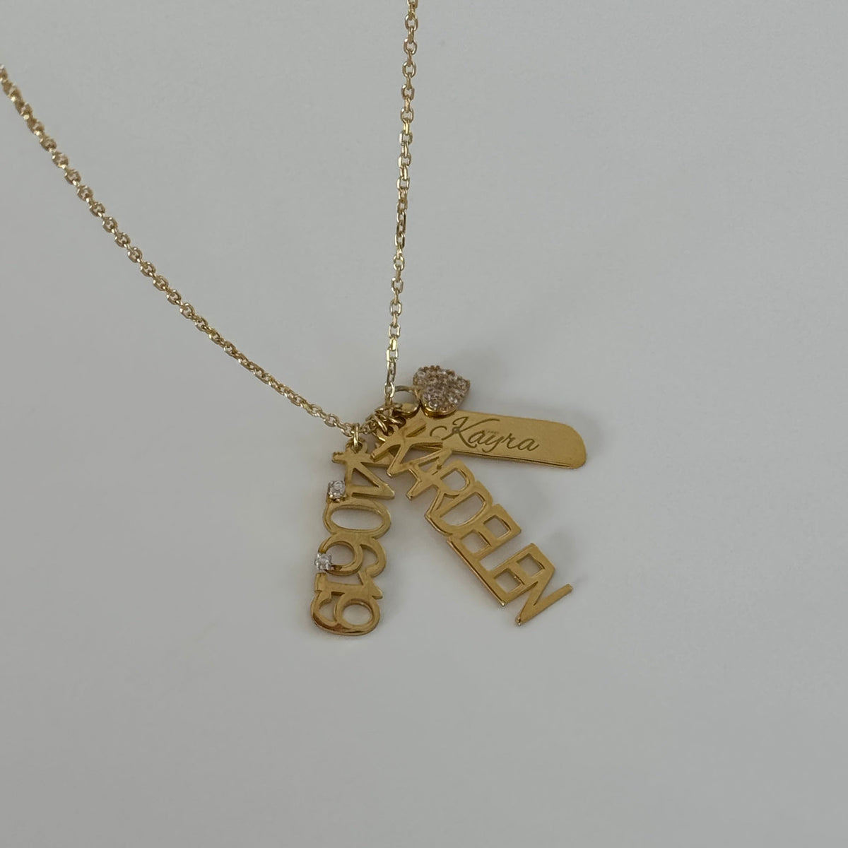 Kişiye Özel İsim Tarih Kalp Charm Anı Kolye | 925 Ayar Gümüş – Jeweliay Jewelry – 7