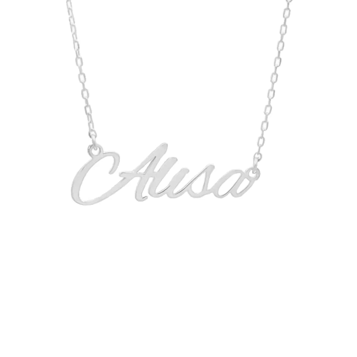 Kişiye Özel İsim Yazılı Alex Brush Font Kolye | 925 Ayar Gümüş – Jeweliay Jewelry – 4 – Silver beyaz fon #RENK_silver