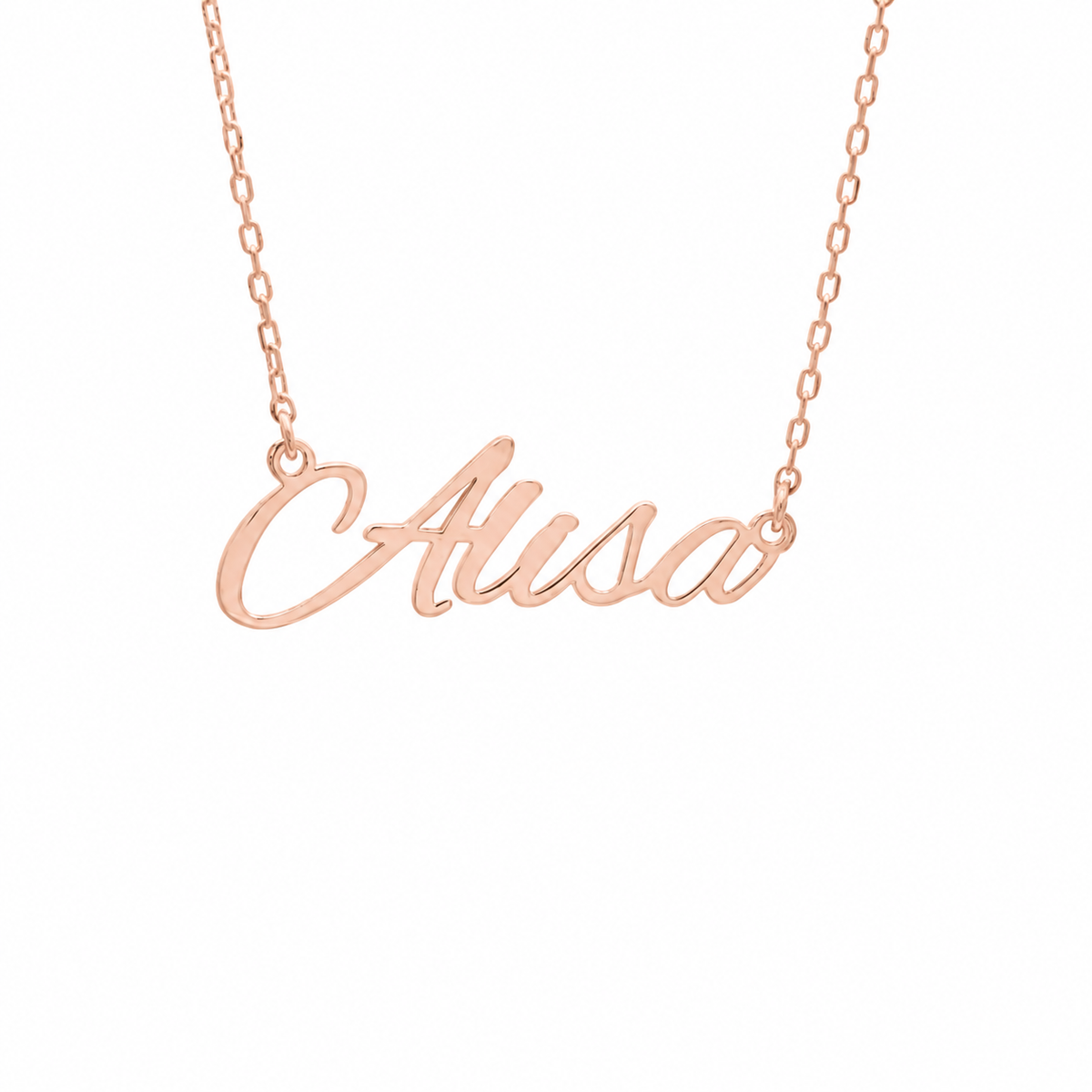 Kişiye Özel İsim Yazılı Alex Brush Font Kolye | 925 Ayar Gümüş – Jeweliay Jewelry – 9 – Rose beyaz fon #RENK_rose