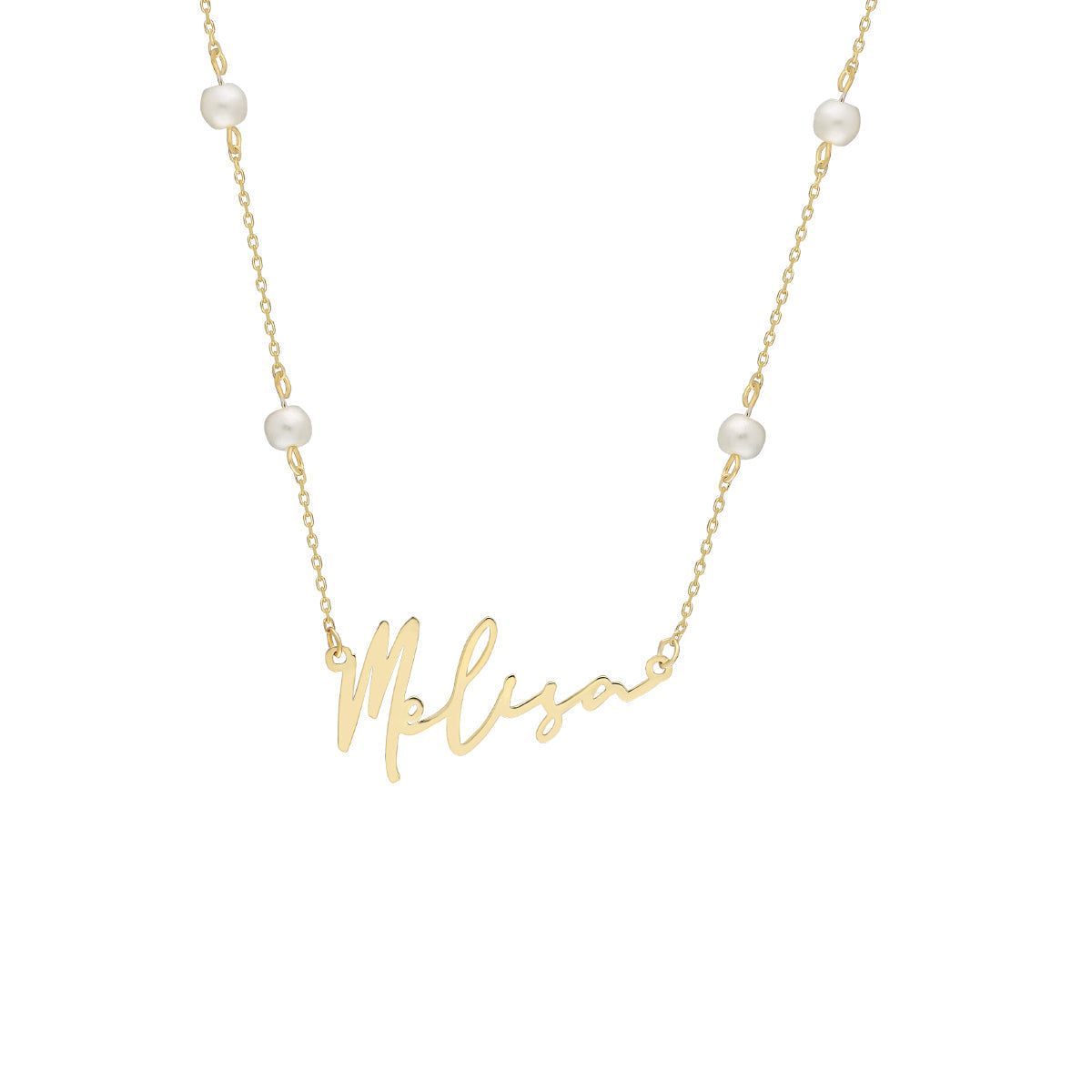 Kişiye Özel İsim Yazılı Fontlu Kapama Taşlı Kolye | 925 Ayar Gümüş – Jeweliay Jewelry – 1 – Gold beyaz fon #RENK_gold