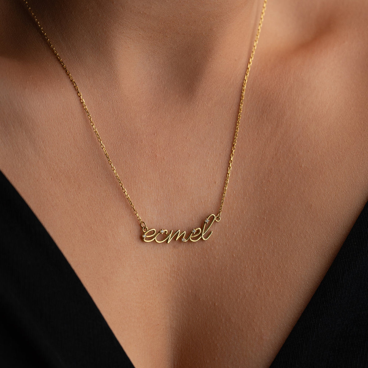 Kişiye Özel İsim Yazılı Işıltılı Kolye | 925 Ayar Gümüş – Jeweliay Jewelry – 9