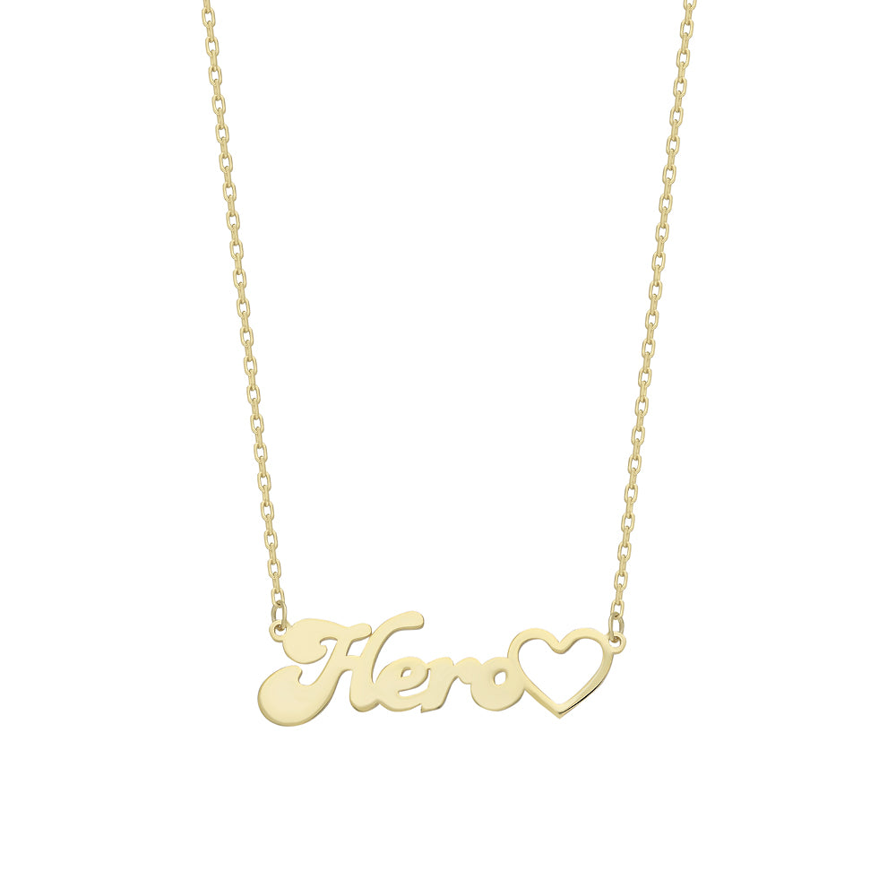 Kişiye Özel İsim Yazılı Kalp Kolye | 925 Ayar Gümüş – Jeweliay Jewelry – 1 – Gold beyaz fon #RENK_gold