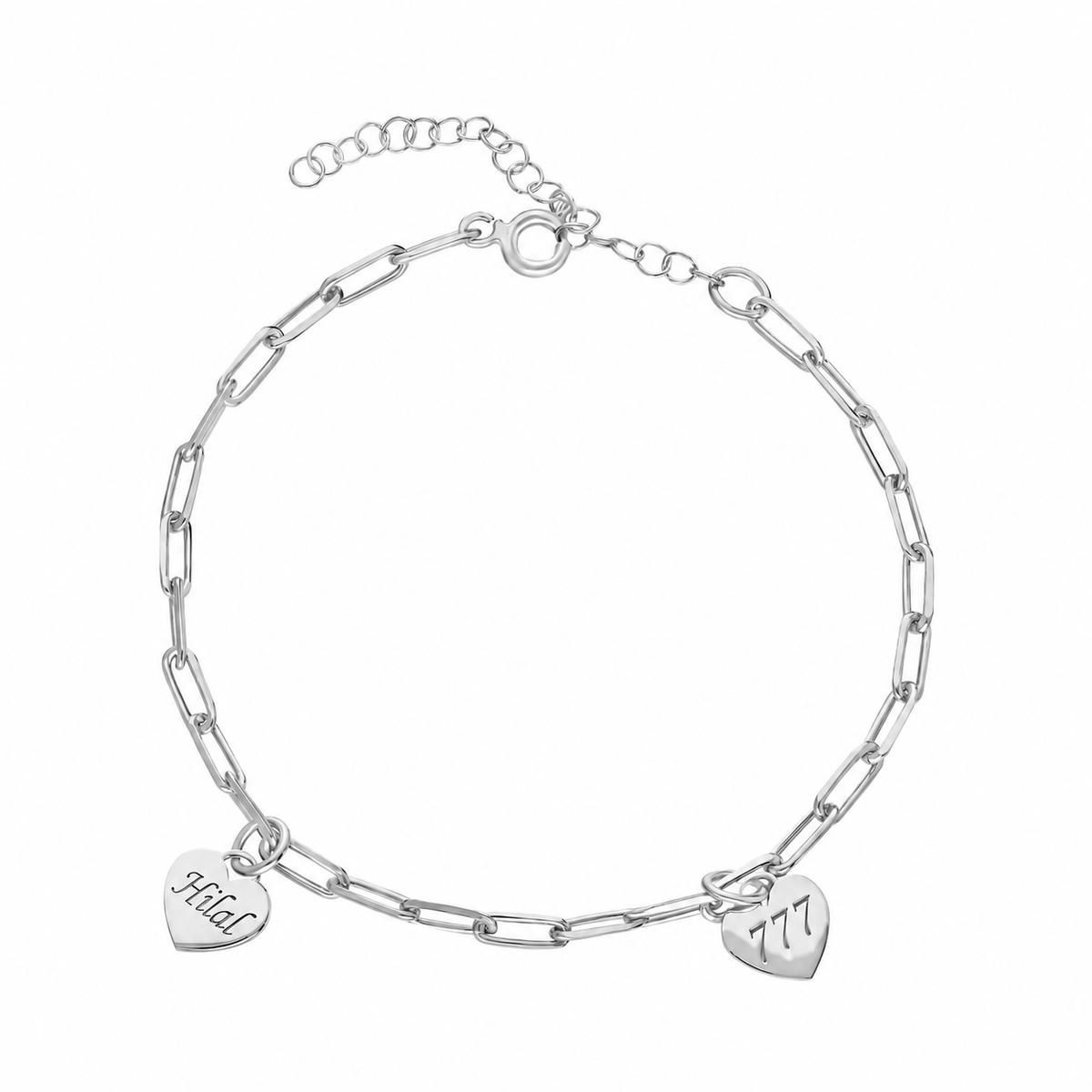 Kişiye Özel İsim Yazılı Melek Sayılı Bileklik | 925 Ayar Gümüş – Jeweliay Jewelry – 2 – Silver beyaz fon #RENK_silver