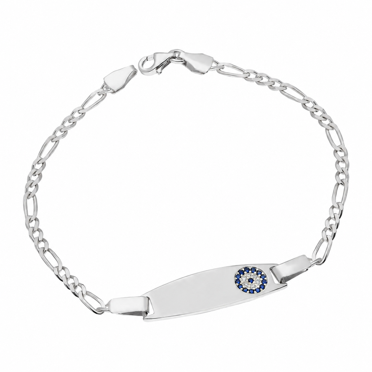 Kişiye Özel İsim Yazılı Nazarlı Çocuk Bilekliği | 925 Ayar Gümüş – Jeweliay Jewelry – 2 – Silver beyaz fon #RENK_silver