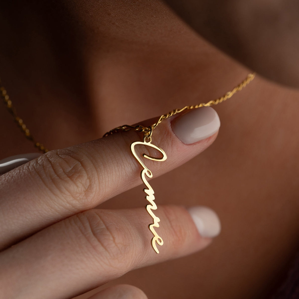 Kişiye Özel İsim Yazılı Notera Font Figaro Zincir Kolye | 925 Ayar Gümüş – Jeweliay Jewelry – 9