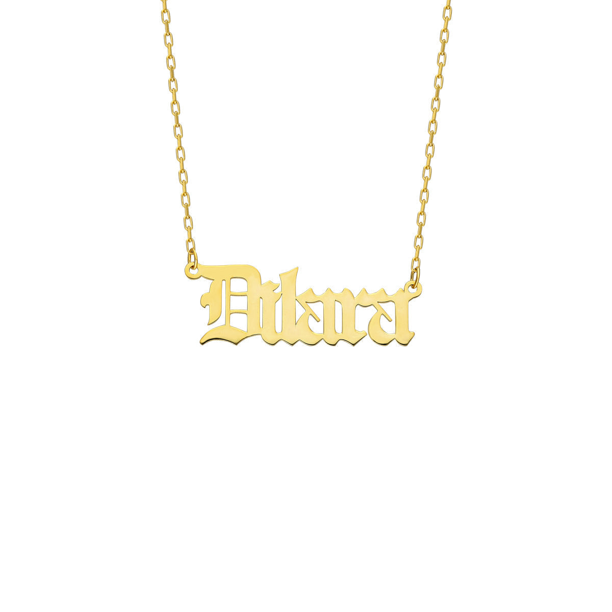 Kişiye Özel İsim Yazılı Old English Font Kolye | 925 Ayar Gümüş – Jeweliay Jewelry – 1 – Gold beyaz fon #RENK_gold