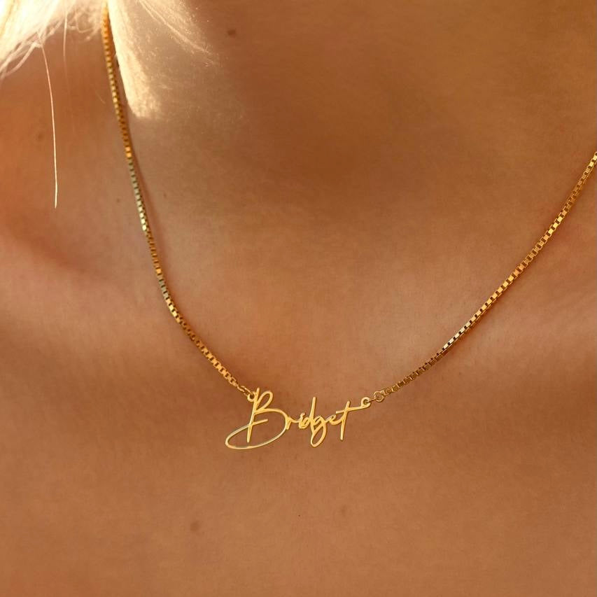 Kişiye Özel İsim Yazılı Script Font Küp Zincir Kolye | 925 Ayar Gümüş – Jeweliay Jewelry – 7