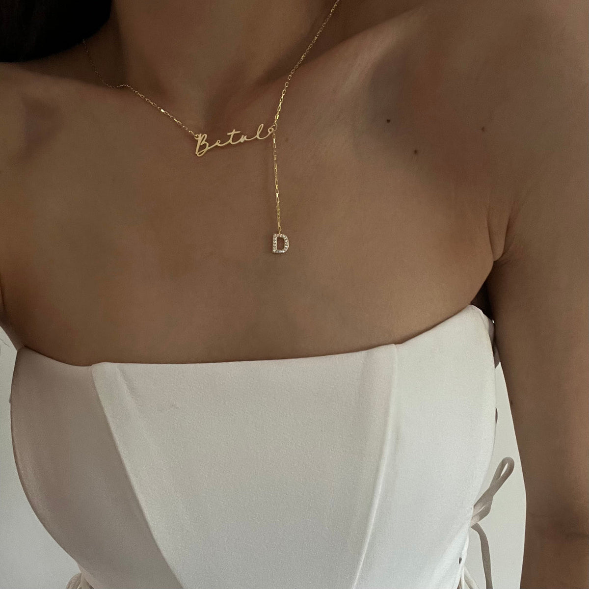 Kişiye Özel İsim Yazılı Taşlı Harf Sallantılı İmza Kolye | 925 Ayar Gümüş – Jeweliay Jewelry – 10