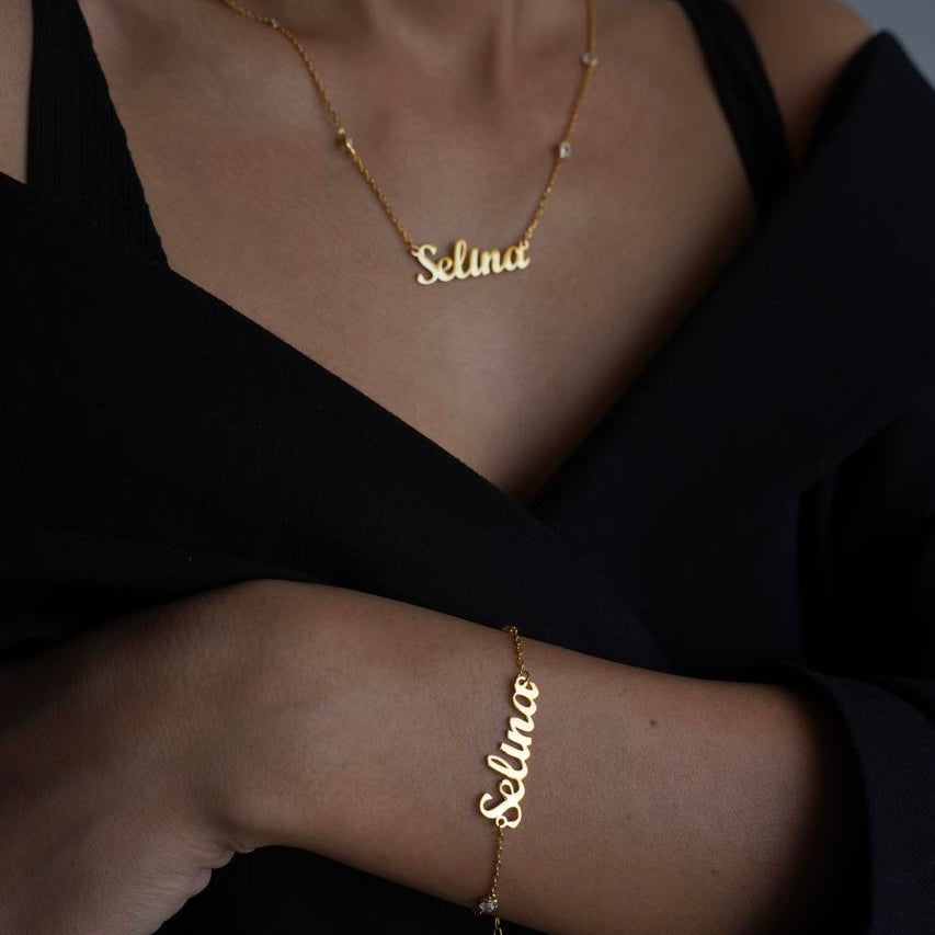 Kişiye Özel İsim Yazılı Kapama Taşlı Bileklik | 925 Ayar Gümüş – Jeweliay Jewelry – 4