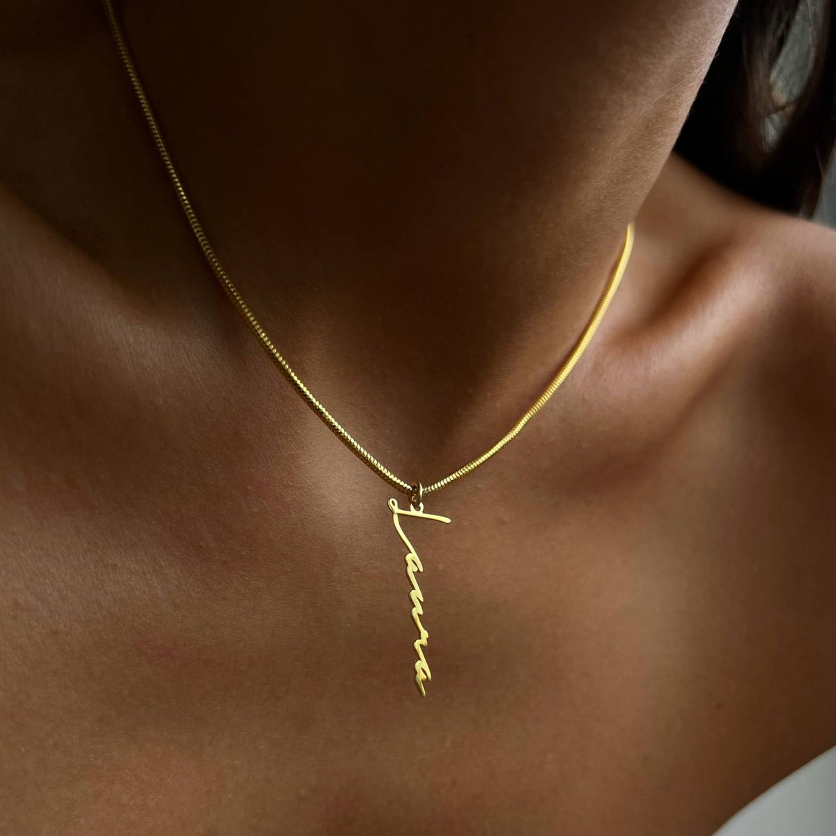 Kişiye Özel İsim Yazılı Yılan Zincir Kolye | 925 Ayar Gümüş – Jeweliay Jewelry – 4