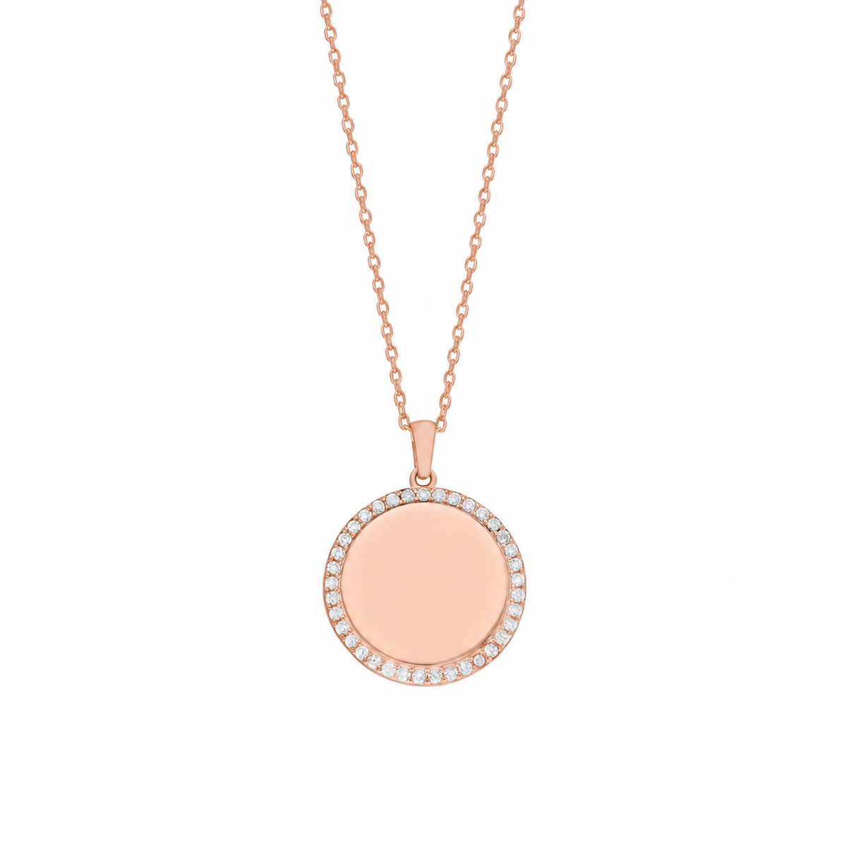 Kişiye Özel İsim Yazılı Zirkon Taşlı Çerçeve Kolye | 925 Ayar Gümüş – Jeweliay Jewelry – 3 – Rose beyaz fon #RENK_rose