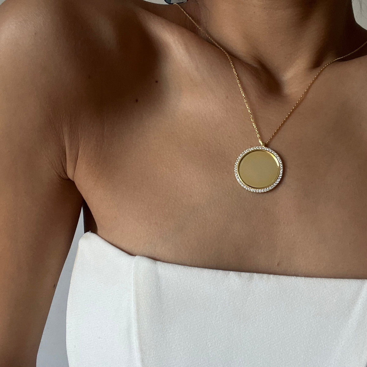 Kişiye Özel İsim Yazılı Zirkon Taşlı Plaka Kolye | 925 Ayar Gümüş – Jeweliay Jewelry – 5