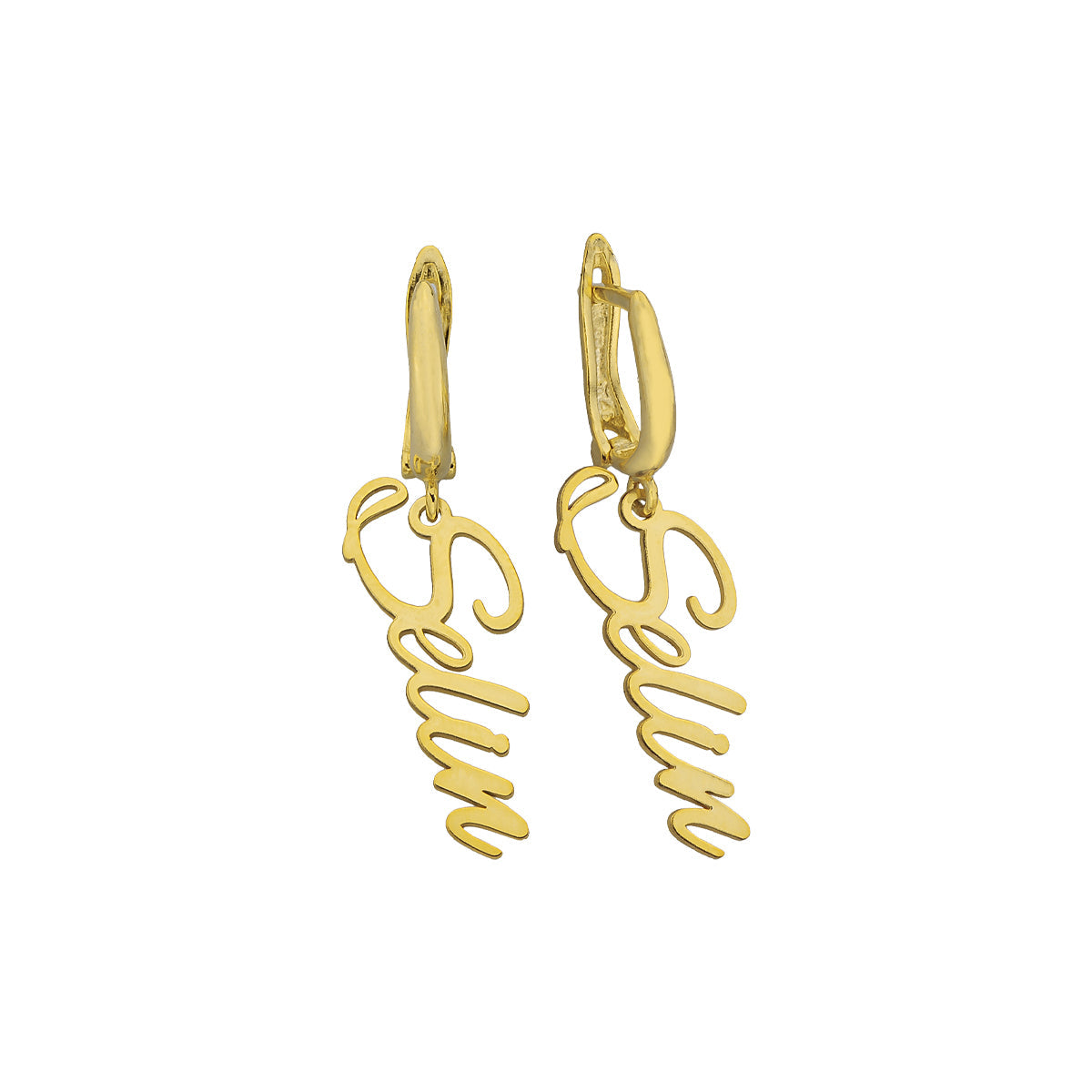 Kişiye Özel İsimli Sallantılı Küpe | 925 Ayar Gümüş – Jeweliay Jewelry – 1 – Gold beyaz fon #RENK_gold