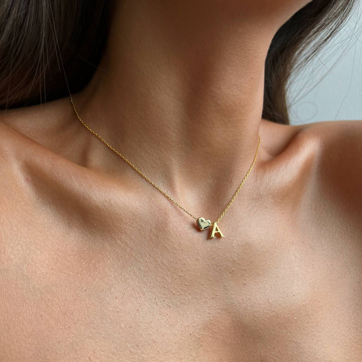 Kişiye Özel Kalp ve Harfli Kolye | 925 Ayar Gümüş – Jeweliay Jewelry – 6