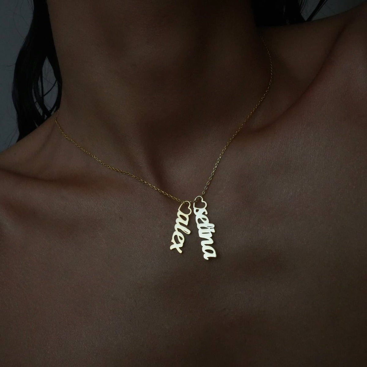 Kişiye Özel Kalpli İsim Sallantılı Kolye | 925 Ayar Gümüş – Jeweliay Jewelry – 4