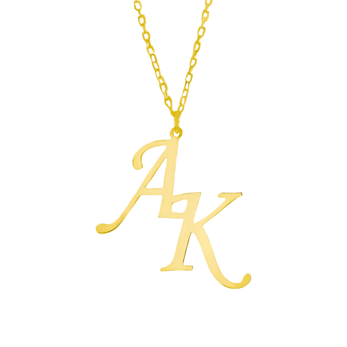 Kişiye Özel Kesişen İki Harfli Monogram Kolye | 925 Ayar Gümüş – Jeweliay Jewelry – 1 – Gold beyaz fon #RENK_gold