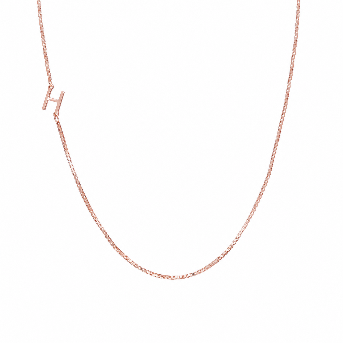Kişiye Özel Köprücük Harf Küp Zincir Kolye | 925 Ayar Gümüş – Jeweliay Jewelry – 4 – Rose beyaz fon #RENK_rose