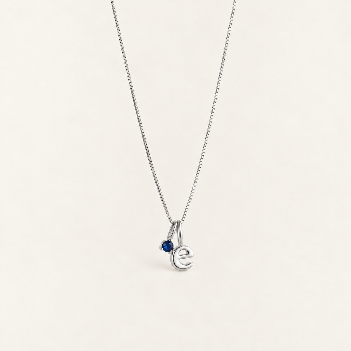 Kişiye Özel Küçük Harfli Doğum Taşı Kolye | 925 Ayar Gümüş – Jeweliay Jewelry – Silver beyaz fon #RENK_silver