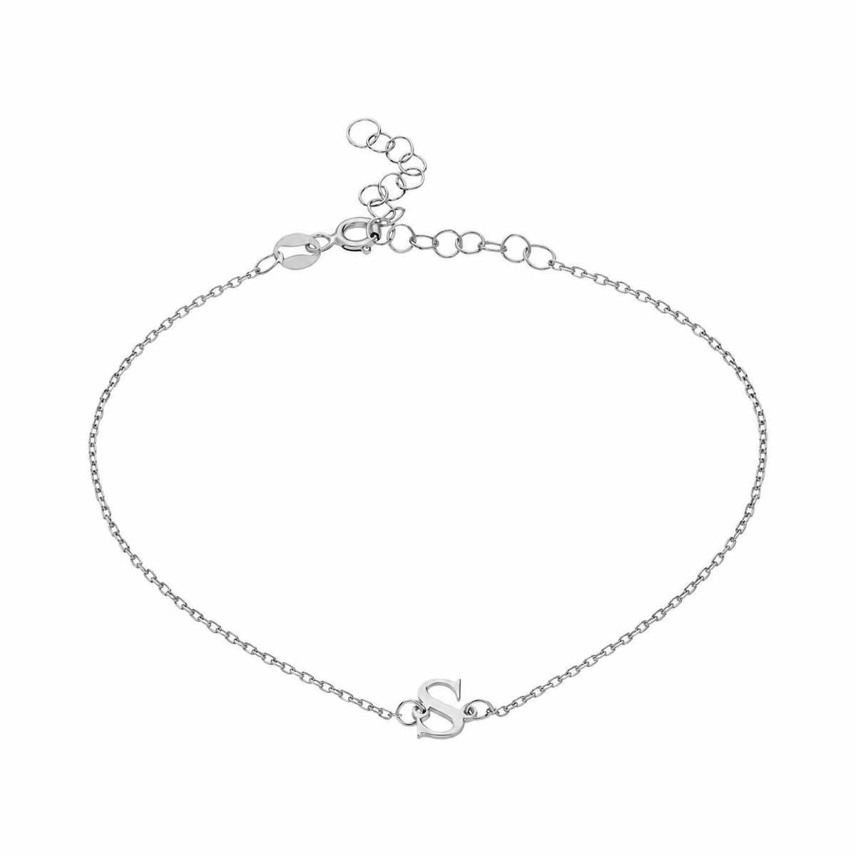 Kişiye Özel Minimal Harf Bileklik | 925 Ayar Gümüş – Jeweliay Jewelry – 2 – Silver beyaz fon #RENK_silver