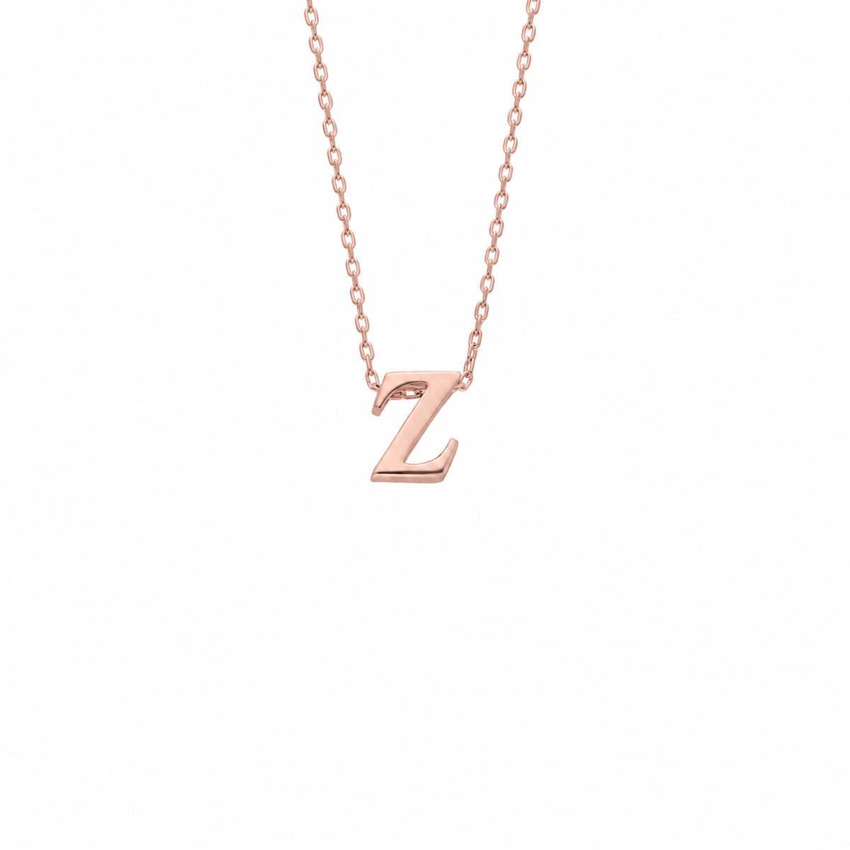 Kişiye Özel Minimal Harf Tasarım Kolye | 925 Ayar Gümüş – Jeweliay Jewelry – 3 – Rose beyaz fon #RENK_rose