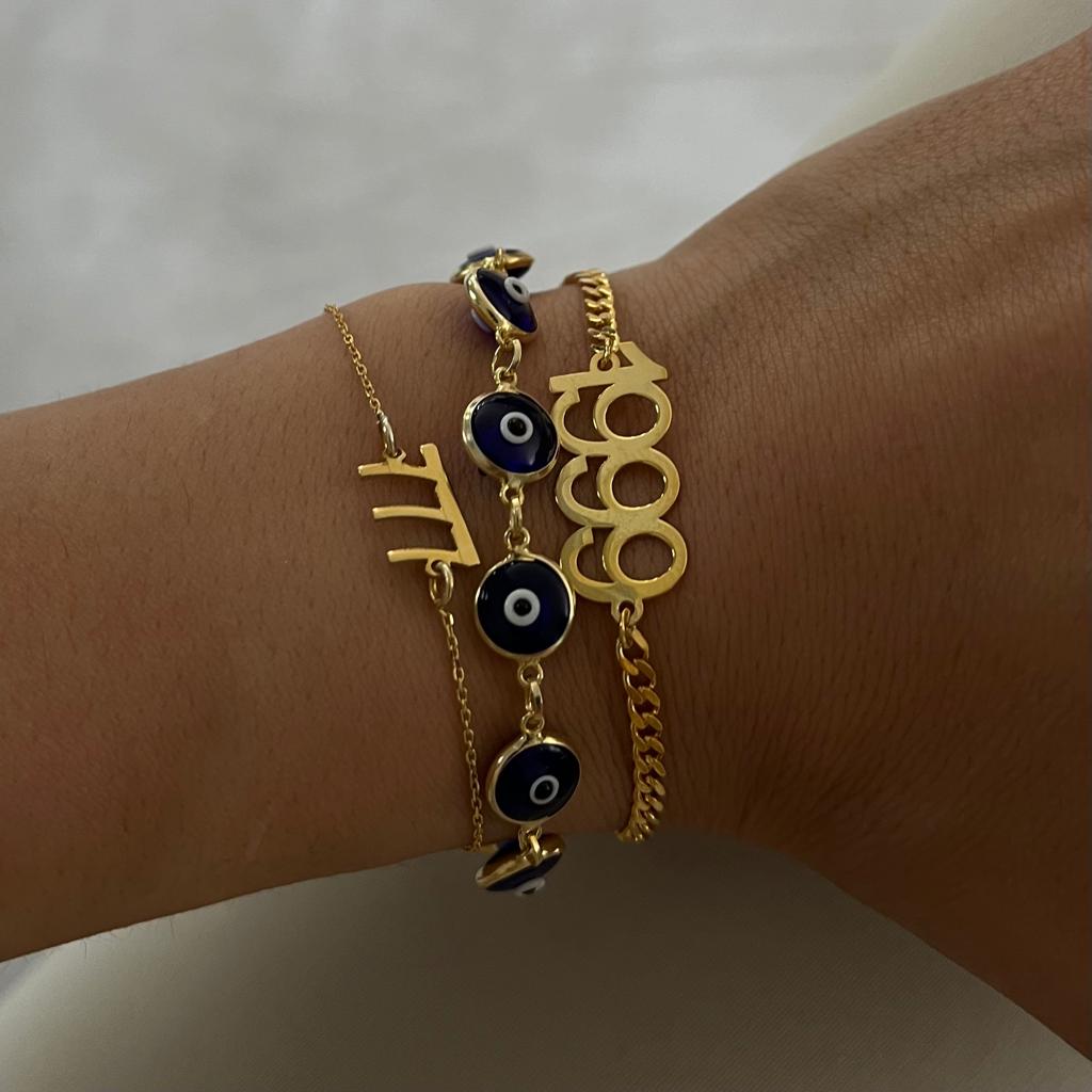 Kişiye Özel Şans Sayılı Bileklik | 925 Ayar Gümüş – Jeweliay Jewelry – 4