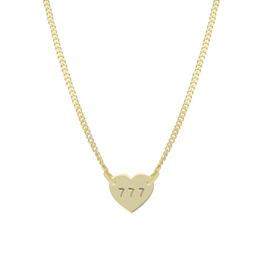 Kişiye Özel Şans Sayısı Yazılı Kalp Kolye | 925 Ayar Gümüş – Jeweliay Jewelry – 1 – Gold beyaz fon #RENK_gold