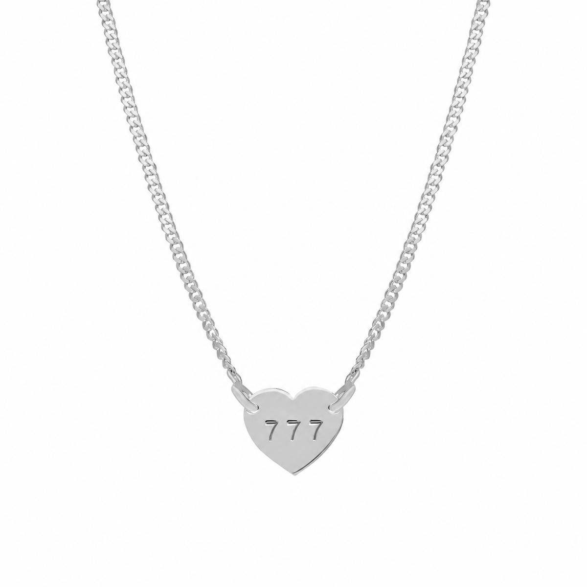 Kişiye Özel Şans Sayısı Yazılı Kalp Kolye | 925 Ayar Gümüş – Jeweliay Jewelry – 3 – Silver beyaz fon #RENK_silver