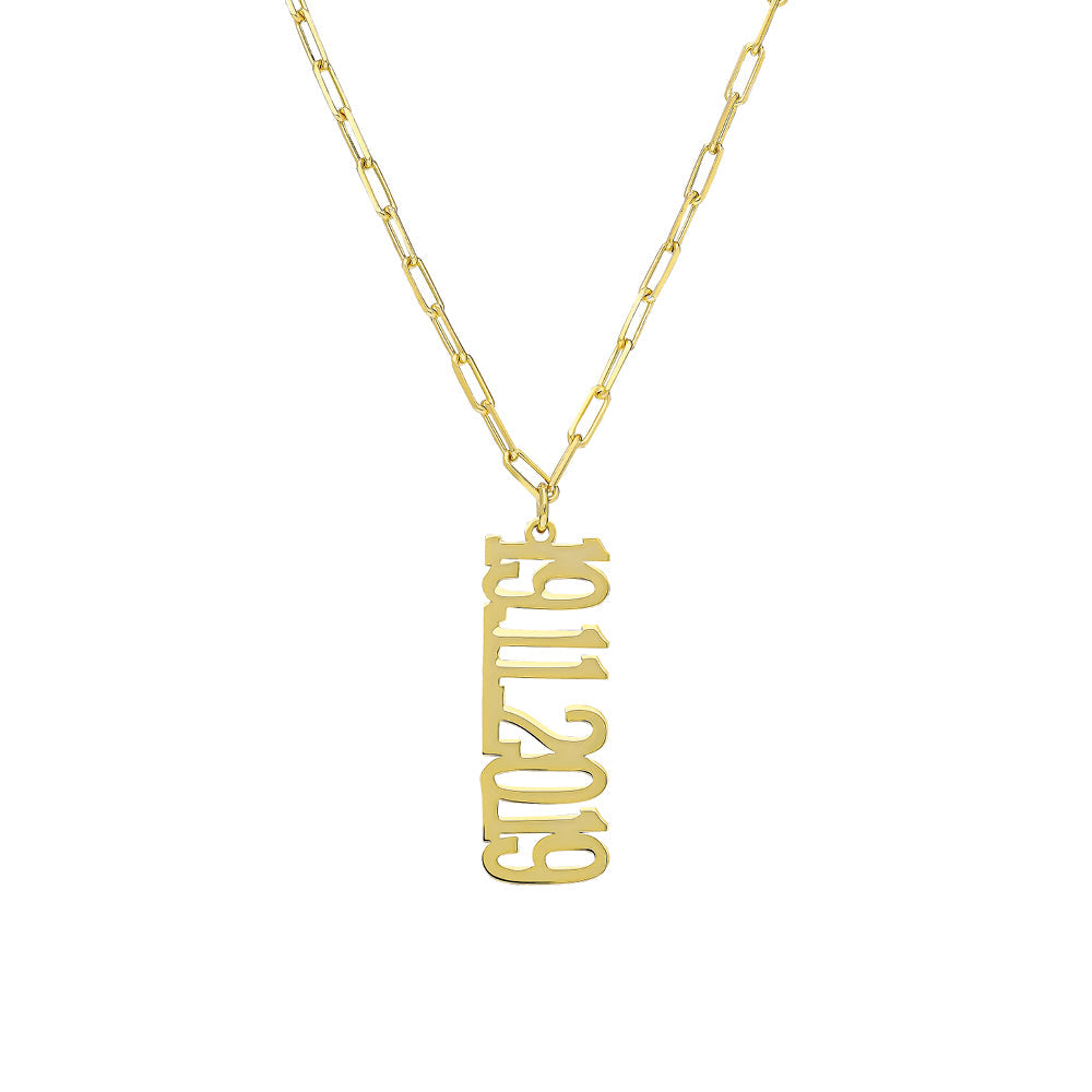 Kişiye Özel Tarih Sallantılı Ataç Zincir Kolye | 925 Ayar Gümüş – Jeweliay Jewelry – 1 – Gold beyaz fon #RENK_gold