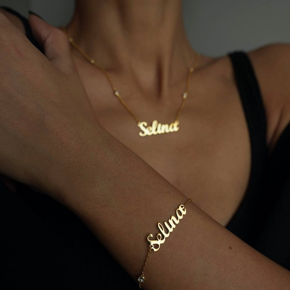 Kişiye Özel Kapama Taşlı İsim Kolye | 925 Ayar Gümüş – Jeweliay Jewelry – 9
