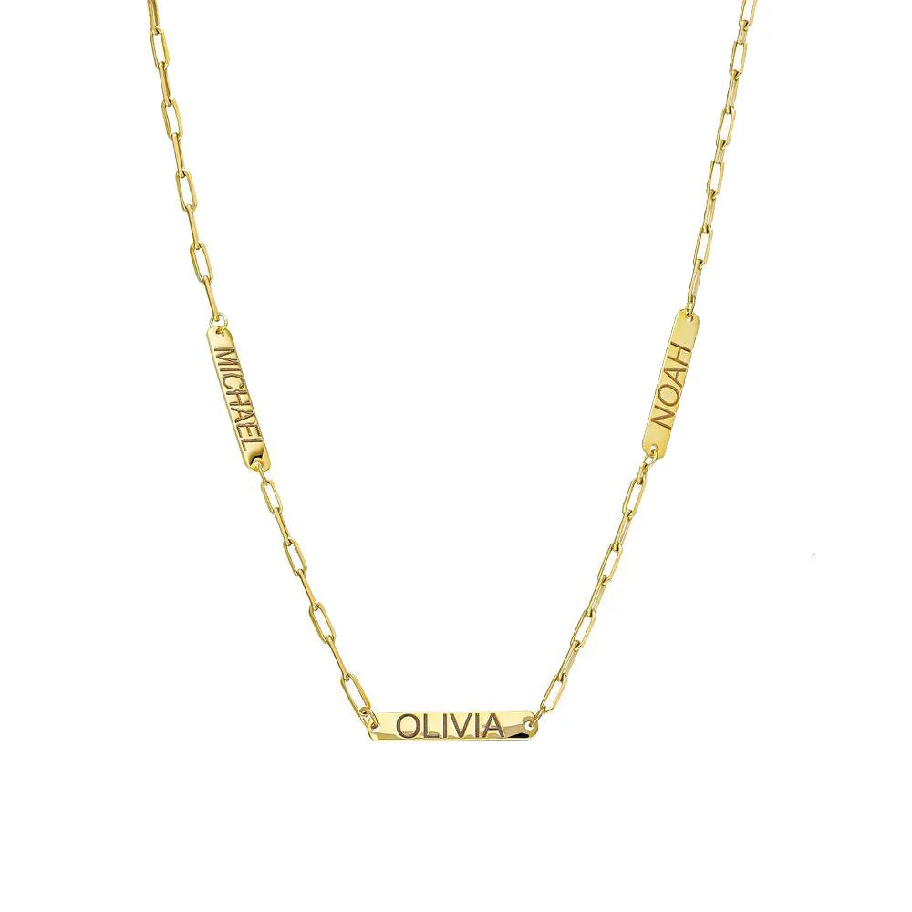 Kişiye Özel Üç İsim Yazılı Plaka Kolye | 925 Ayar Gümüş – Jeweliay Jewelry – 1 – Gold beyaz fon #RENK_gold